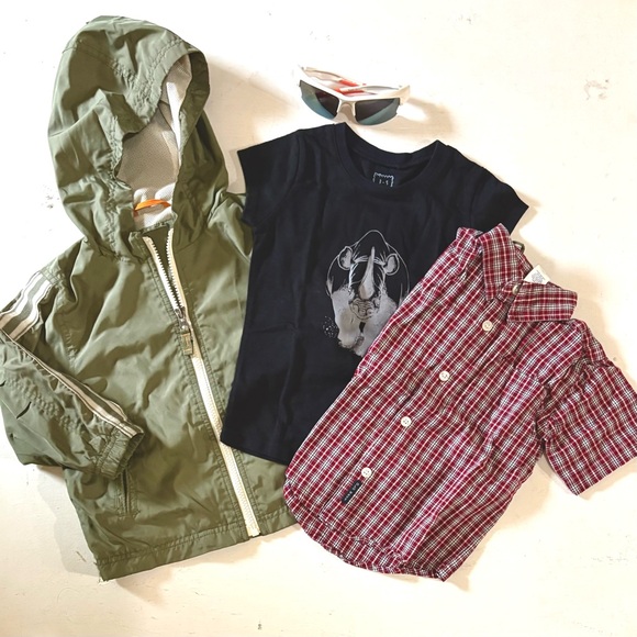 GAP Other - Kids 2T Set of 3+, Jacket, Graphic Tee, and Red Plaid Shirt & more